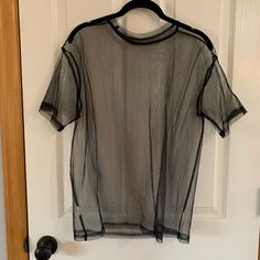 Sheer Organza Black Mesh Top Tee Shirt Women’s Size Small Or Medium, New Never Worn, Perfect Condition Mesh Shirt Women, Bestie Outfits, Black Mesh Top, Mesh Shirt, Sheer Shirt, Ladies Tee Shirts, Clothes Ideas, Black Mesh, Shirt Women