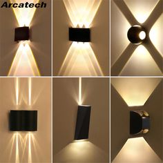 several images of different types of lights on the wall