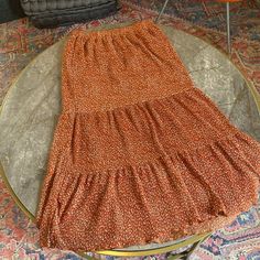 Bohme Maxi Skirt Length: 33 Waist: 13 Stretchy Color: Rust Orange Flowy Tiered Skirt, Orange Tiered Flowy Skirt, Flowy Tiered Orange Skirt, Orange Red, Skirt Length, Color Orange, Maxi Skirt, Rust, Womens Skirt