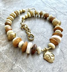 Boho Tribal Necklace Trade Bone, Ashanti Glass, Agate, African Ethnic Brass Bead African Trade Bead Jewelry, Wood Beads Jewelry, Jewelry 2024, African Inspired Jewelry, Wire Wrapped Stone Jewelry, Stack Bracelets, Free Trade, Boho Chic Necklace, Bone Necklace