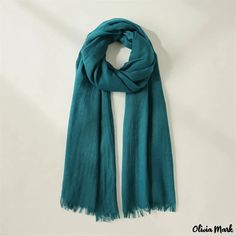 Olivia Mark - Sweet solid color scarf female new fashion warm medium-length decorative wear scarf shawl Wear Scarf, Bird In Bag, Cashmere Scarf, Olivia Mark, Scarf Shawl, Medium Length, Dark Green, New Fashion, Shawl