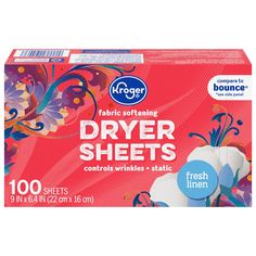 a box of fabric softening dryer sheets