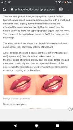 Marylin Monroe Lipstick, 1950 Makeup Tutorial, Marilyn Monroe Tips, 50s Lipstick, 1950 Makeup, Marilyn Monroe Lips, Marilyn Monroe Lipstick, 1950s Makeup