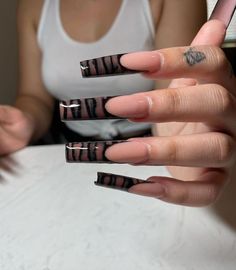 Nails Solid, Tapered Square, Edgy Nails, Her Nails, Dope Nail Designs, Long Acrylic Nails Coffin, Exotic Nails