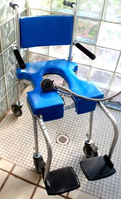 GO-ANYWHERE COMMODE 'N SHOWER CHAIR (CS) Wheelchair Bath Accessories, Handicapped Bathroom Accessories, Wheelchair Accessible Furniture, Furniture For Elderly People, Behindertengerechtes Bad, Shower Chairs For Elderly, Shower Commode Chair, Elderly Products, Shower Wheelchair