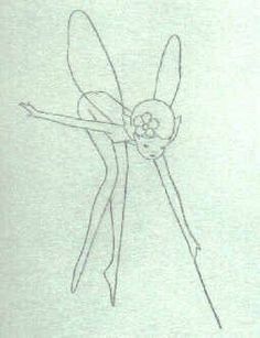 a drawing of a person in the air