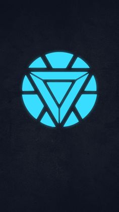 a blue diamond logo on a black background