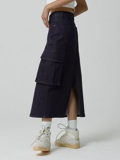 This is a comfortable and trendy skirt by MAGOODGAN that is made out of high quality cotton blend fabric. With unique design detail with trendy look, it will stand out from your casual and young daily outfit.- Rinse washed non fade denim fabric- Big pockets detail on the side- Elastic waistband- Deep vent on the back Denim Long Skirt, Trendy Skirts, Big Pockets, Big Pocket, Faded Denim, Pocket Detail, Denim Fabric, Daily Outfits, Long Skirt