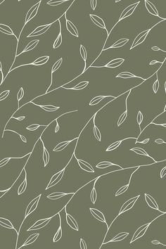 the leaves are drawn in white on a dark green background, and there is no image to describe