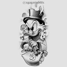 Ali Pic, Disney Tattoos For Men, Tato Phoenix, Simple Crown, Duck Tattoos