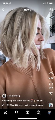 Blonde Bob Root Smudge, Blonde Balayage Bob, Choppy Bob Hairstyles, Grow Out, Hair Life, Blonde Balayage, Bobs Haircuts, Fall Hair, Bob Hairstyles