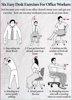 an office worker's instructions for how to use the chair in his work space