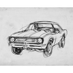 Classic Car Sketch III Poster Print - Annie Warren-VARPDX168765Z Image 1 Canvas Drawing, Car Sketch, Old Car, Car Drawings, Distressed Wood, Drawing Prints, Fine Arts Posters, Big Canvas Art, Great Big Canvas