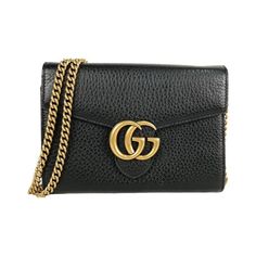 Gucci Gg Marmont Chain Wallet Shoulder Bag Black Width: Approx. 20cm Height: Approx. 14.5cm Depth: Approx. 3.5cm Bags Gucci, Gucci Gg Marmont, Chain Wallet, Gg Marmont, Shoulder Bag Black, Wallet Chain, Gucci Bags, Black Color, Bag Lady