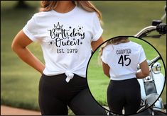 Birthday Queen Shirt, 45th Birthday Shirt, 1979 Birthday Shirt, Birthday Shirt For Women, Hello 45 Shirt, 45th Birthday Gift, 45 Old Shirt, birthday queen shirt, 45th birthday shirt, 45th birthday gift, custom birthday, birthday party shirt, 45 birthday shirt, 45 years old shirt, 45th birthday party, hello 45 shirt, 45th gift for wife, 1979 birthday shirt, women birthday shirt, establishment shirt Hi! Welcome to my store, I'm delighted to see you here. My store's main goal is to make you happy. I see you as a friend, not just a customer. Please contact me if you have any questions or want to get a custom-made design. I'm sure you'll love my designs. If you liked the design but didn't like the shirt color we have, please contact me. I will do my best to make you satisfied. ㋛ ⚪ Product Detai 50th Outfits For Women, 50th Birthday Shirts For Women, Birthday Queen Shirt, Bday Shirt, 45th Birthday Gifts, 21st Birthday Shirts, 50th Birthday Gifts For Woman, 40th Birthday Shirts, 45th Birthday