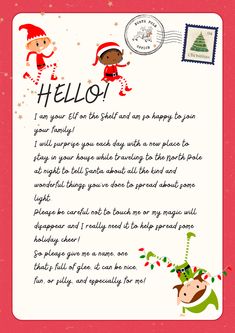 a christmas letter to someone who is not in the holiday spirit, with an elf on it