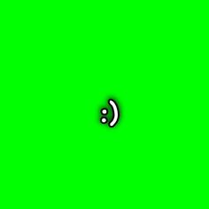 a green screen with a black and white smiley face