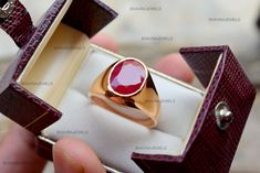 Handcrafted beautiful 925 solid silver ring **NOTE - BOX IS NOT INCLUDED** ** NOTE :- Since we use natural gemstones , stone color may be different. all gemstones cant be same. ** => Ring Size - Select ring size from drop down list => Gemstone Type - Natural Ruby (color enhanced) => Gemstone Size - 12 mm x 15 mm => Metal Type - Select metal from drop down list Available in :- ✪ Copper ✪ 925 Solid sterling silver ✪ 22k Rose Gold filled ✪ 22k Gold vermeil ~ Feel free to ask me about cu Ruby Signet Ring With Polished Finish For Gift, Ruby Signet Ring With Polished Finish As Gift, Ruby Hallmarked Signet Ring As Gift, Hallmarked Ruby Signet Ring Gift, Red Ruby Ring, Natural Ruby Ring, Man Ring, Ring Birthstone, Unisex Ring