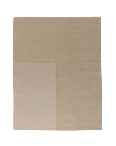 a beige rug with two different squares on the bottom and one square in the middle