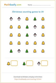 christmas counting game for kids to learn how to count the numbers and place them in