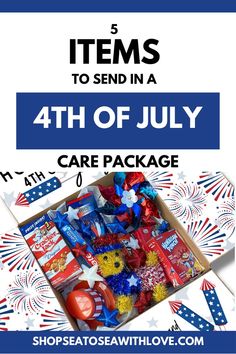 the 4th of july care package is shown