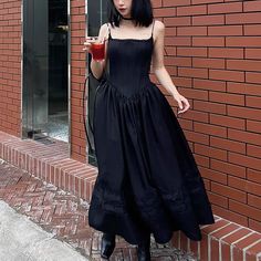 Gothic Elegant Corset Maxi Dress - Vedlit Long Corset Dress, Styl Grunge, Moda Grunge, Goth Princess, Street Y2k, Estilo Hippy, Lace Up Corset, Corset Waist, Feminine Fashion