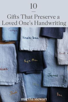 the cover of martha stewart's book, gifts that preserve a loved one's handwriting