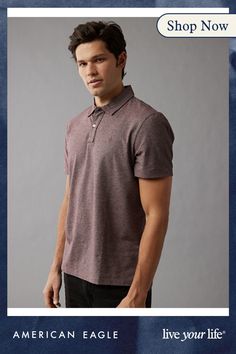 Super soft cotton jersey blend/Collared neck/Two-button placket/This shirt is Real Good: Made with the planet in mind & a promise to continue to do better. Collared Cotton Tops For Casual Gatherings, Collared Cotton T-shirt For Everyday, Cotton Collared T-shirt For Everyday, Relaxed Fit Polo Collar Top For Casual Gatherings, Business Casual Polo Collar Top, Everyday Cotton Shirt With Collared Neckline, Casual Collared Neckline Tops For Business Casual, Casual Cotton Polo Shirt For Business Casual, Cotton Polo Collar Tops For Work