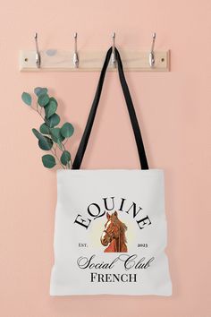 Pet Travel Bag, Tote Bag Custom, Equestrian Gifts, Custom Horse, Horse Owner, Gifts For Horse Lovers, Shopping Tote Bag, Social Club