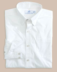 Nothing says clean and classic quite like a crisp white button-down. This sport shirt serves as a sophisticated staple for any Southern gentleman. Crafted from cooling, wicking, quick-dry flexible fabrics, it's got icon status with all the modern amenities. Style: 10638 Classic White Button-up Shirt, White Classic Shirt With Relaxed Fit, White Long Sleeve Wrinkle-resistant Shirt, White Relaxed Fit Dress Shirt For Business Casual, White Classic Dress Shirt, Relaxed Fit, Classic White Dress Shirt Relaxed Fit, Classic White Relaxed Fit Dress Shirt, White Relaxed Fit Dress Shirt With Button Closure, Classic Collared Shirt, Wrinkle-resistant