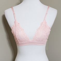 Sam Edelman Light Pink Lacy Bralette With Adjustable Straps, Brand New With Tags! Shop With Confidence! I'm A Posh Ambassador Top Rated Seller Fast Shipper Bundle Your Favorites For A Discount! Feminine Stretch Bra For Spring, Feminine Low-cut Bra For Spring, Feminine Pink Bra With Delicate Straps, Pink Bralette, Bloopers, Sam Edelman, Dusty Pink, Women's Intimates, Bralette