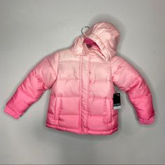 Toddlers Ok!E Dokie Puffer Jacket Brand New With Tags Color Pink Puffer Jacket Water Resistant Wind Resistant Machine Washable Size 4t Pink Puffer Jacket With Pockets For Outdoor, Pink Outerwear For School In Fall, Cute Pink Outerwear With Pockets, Cute Outerwear For Cold Spring Weather, Cute Winter Outerwear For School, Warriors Jacket, Winter Jacket North Face, Pink Puffer Jacket, Red Puffer Jacket