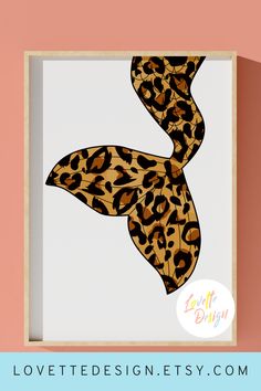 an animal print with the words lovettedesigns on it