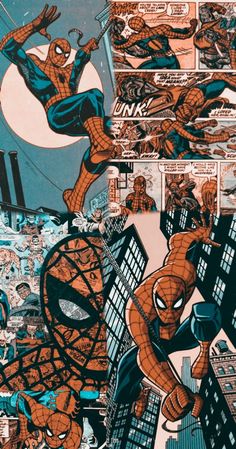 the amazing spider - man is depicted in this comic book cover art print by matt miller