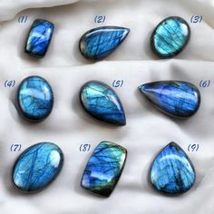 SKU : 12849 9 Variations: (Item no/ Weight/ Size) 1)36.7 Cts / 26x16x8 mm 2)42 Cts / 38x22x6 mm 3)62.9 Cts / 34x26x8 mm 4)62.6 Cts / 35x28x8 mm 5)75.5 Cts / 41x25x9 mm 6)89.7 Cts / 45x26x10 mm 7)103.1 Cts / 44x31x8 mm 8)104 Cts / 44x38x8 mm 9)164.7 Cts / 49x43x10 mm Drill : You may ask for drilling Labradorite :- Labradorite is also the most powerful protector of the mineral kingdom, creating a shielding force throughout the aura and strengthening natural energies from within. It protects against the negativity and misfortunes of this world and provides safe exploration into alternate levels of consciousness and facilitating visionary experiences from the past or the future. Wearing or carrying Labradorite allows one's innate magical powers to surface. It enhances the mental and intuitive Blue Teardrop Gemstones As A Gift, Blue Oval Cabochon Gemstones For Gifts, Blue Oval Cabochon Gemstones, Oval Blue Cabochon Gemstones, Blue Gemstone Cabochons For Gift, Oval Gemstone Beads And Cabochons For Gifts, Cushion Shapes, Chakra Heilung, Levels Of Consciousness