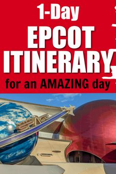 an advertisement for the 1 - day epot itinerary for an amazing day