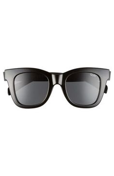 These lightweight sunnies offer a chic, timeless look while the polarized lenses offer true color clarity. 51mm lens width; 23mm bridge width; 150mm temple length 100% UV protection TAC polarized lenses Tritan copolyester Imported Black Sunglasses Women, Quay Sunglasses, Eyewear Womens, Large Frames, After Hours, Black Sunglasses, Polarized Lenses, Eyewear Sunglasses, True Colors