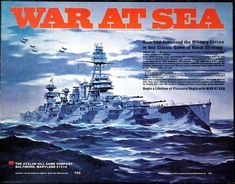 A review of Avalon Hill's War at Sea. Sea Battle, Board Game Box, Capital Ship, Battle Cry, Simple Game, Games Box