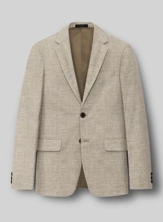 Embrace a classy aura with the Loro Piana Gemma Wool Silk Linen Suit, a luxurious and high-end addition to any man's wardrobe. Bespoke with premium materials including wool, silk, and linen, it offers a perfect balance of style, comfort, and quality. Its fabric is soft, breathable, and flows beautifully on the body. The color is a versatile and perennial shade of beige. With such a suit, you are guaranteed to look sharp and polished. Its elegance is matched only by its versatility and lasting ap Event Business, Master Tailor, Italian Suit, Silk Linen, Shades Of Beige, Linen Suit, Linen Jacket, Formal Suits, Business Meeting