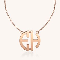 Precise lines, quintessential bold script, if ever a necklace commanded attention, it’s our best-selling (and Monya Heirloom) Michele Monogram. Classic Formal Name Necklace With Initials, Classic Sterling Silver Monogram Necklace, Classic Yellow Gold Monogram Necklace, Classic Monogram White Gold Necklace, Elegant Round Monogram Name Necklace, Luxury White Gold Monogram Necklace, Luxury Monogram White Gold Necklace, Classic Engraved Initial Necklace For Formal Events, Luxury Rose Gold Monogram Jewelry