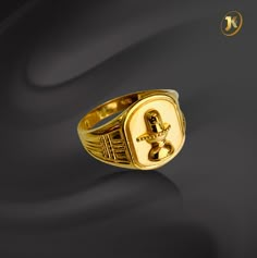 Hindu Rings Men, 5 Gram Gold Ring For Men, Shiva Gold Rings For Men, Mens Gold Rings Unique, Gold Rings For Men Indian Gods, Men’s Gold Ring Designs, Shiva Rings For Men, Gold Ring Men Indian, Men Finger Ring Gold