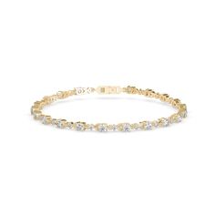 Leaf Bracelet, Round Cut Lab Grown Diamond 14k Solid Gold Tennis Bracelet - Bridal Shower Engagement Gift for Her - Bridal Jewelry Celebrate nature-inspired elegance with this exquisite Leaf Bracelet, featuring an alternating design of round lab-grown diamonds and delicate gold leaf motifs. Crafted from luxurious 14k solid gold, this unique tennis bracelet is perfect for bridal showers, engagement gifts, or as a special bridal accessory, offering a beautiful blend of sparkle and organic charm. This bracelet is available in yellow gold, white gold, and rose gold to suit any style.  𝐅𝐄𝐀𝐓𝐔𝐑𝐄𝐒  *Made to Order *Customizable *Gold - 14K Solid Gold (Yellow Gold, Rose Gold, White Gold) *Total CTW - 2.62 *Length of the bracelet - 7.5 inches  *Setting Type - Bezel  *Ready To Ship - 12-15 Bus Gold Oval Tennis Bracelet For Wedding, Gold Oval Tennis Bracelet With Jubilee Design, 14k Gold Bracelet With Prong Setting For Wedding, Wedding 14k Gold Bracelet With Prong Setting, Gold Oval Diamond Bracelet For Wedding, 14k Gold Bracelets With Prong Setting For Wedding, Oval Gold Jubilee Bracelet For Wedding, Gold Oval Bracelet With Cubic Zirconia, 14k Gold Diamond Cut Tennis Bracelet For Wedding