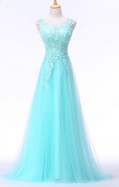 New Arrival Robe De Soiree Longue Custom Made Vestido Longo Tulle Appliques Lace Long Evening Dress on Luulla Turquoise Wedding Dress, Teal Wedding Dress, Turquoise Dresses, Turquoise Prom Dresses, Evening Fashion, Long Evening Dress, Turquoise Dress, Cute Prom Dresses, Pretty Prom Dresses