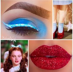 Dorothy inspired makeup by IG @makeupbycari Wizard Of Oz Makeup, Wizard Of Oz Dorothy Costume, Beauty Loft, Dorothy Wizard Of Oz, Dorothy Costume, Halloween Makeup Pretty, There's No Place Like Home, Halloween Costumes Friends