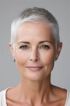 53 Gorgeous Short Haircuts for Women Over 60 in 2023 | Super short hair ... Short Crop Hair Women, Pixie Gray Hairstyles, Women’s Very Short Haircuts, Super Short Pixie Hair, Pixie Hairstyles For Older Women Over 60, Super Short Pixie Round Face, Cropped Haircut For Women, Super Short Hairstyle Women, Super Short Hair For Women