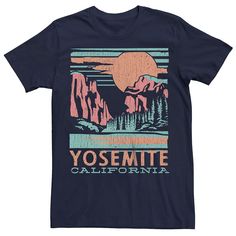 Keep it cool with this Men's Yosemite California Forest Landscape Box Graphic Tee. Keep it cool with this Men's Yosemite California Forest Landscape Box Graphic Tee. FEATURES Crewneck Short sleeveFABRIC & CARE Cotton Machine wash Imported Color: Navy. Gender: male. Age Group: adult. California Forest, Yosemite California, Fall Getaways, Keep It Cool, Forest Landscape, Happy Campers, Graphic Shirts, For Life, Graphic Tee