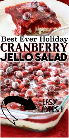 the best ever holiday cranberry jello salad