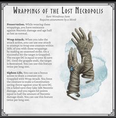 an article about wrappings of the lost necrolists