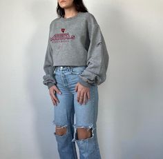 Cool and trendy vintage embroidered Arizona Cardinals sweatshirt from the 90s - comfy, too! In good vintage condition. Unisex item. Measurements taken while item is laid flat. Measurements: bust: 25" length: 27" Tag size: No tag size Fabric: No fabric information Model is 5'6 with a waist 26" and hips 36" FOLLOW US ON INSTAGRAM @theweathereddaisy FOR RELEASE DATES + STORY SALES! SHOP OUR WEBSITE theweathereddaisy.com FOR EVEN MORE EXCLUSIVE APPAREL. 90s Embroidered Long Sleeve Sweatshirt, Vintage Embroidered Sweatshirt For Streetwear, Vintage Embroidered Long Sleeve Sweatshirt, Vintage Long-sleeved Embroidered Sweatshirt, 90s Embroidered Sweatshirt For Fall, 90s Embroidered Fall Sweatshirt, Vintage Sweatshirt With Embroidered Text For Streetwear, Vintage College Sweatshirt With Embroidered Text, Vintage Winter Sweatshirt With Embroidered Text