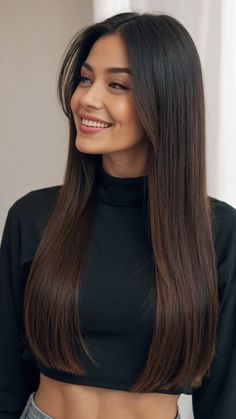 Long Bangs On Round Face, Long Straight Hair With Curtain Bangs Round Face, Straight Cut Hair With Curtain Bangs, Haircuts Curtain Bangs Layers, Straight Haircut For Long Hair, Curtain Bangs Straight Long Hair, Haircut 2024 Long Hair, Long Curtain Bangs Hairstyles, Haïr Cut Straight Hair